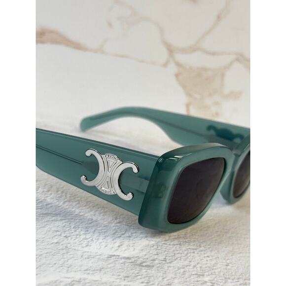 NEW Celine CL40282U Triomphe XL Blue Silver Sunglasses main image 4